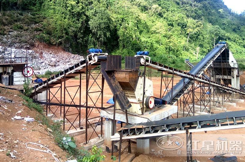 固定建筑垃圾處理設(shè)備現(xiàn)場